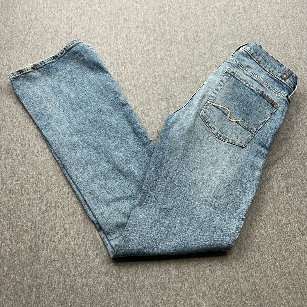 7 For All Mankind Original Bootcut Light Wash Jeans Womens 27 (28x33.5) Low Rise